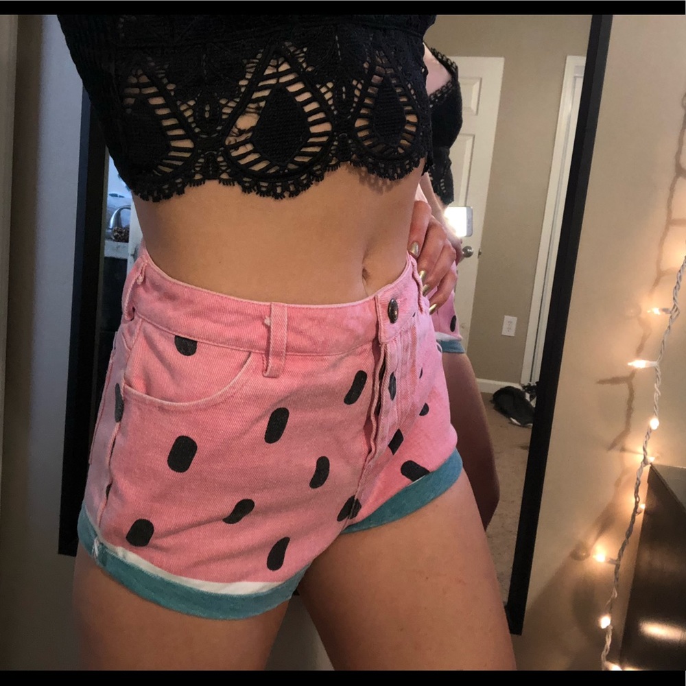 Watermelon Crop Shorts